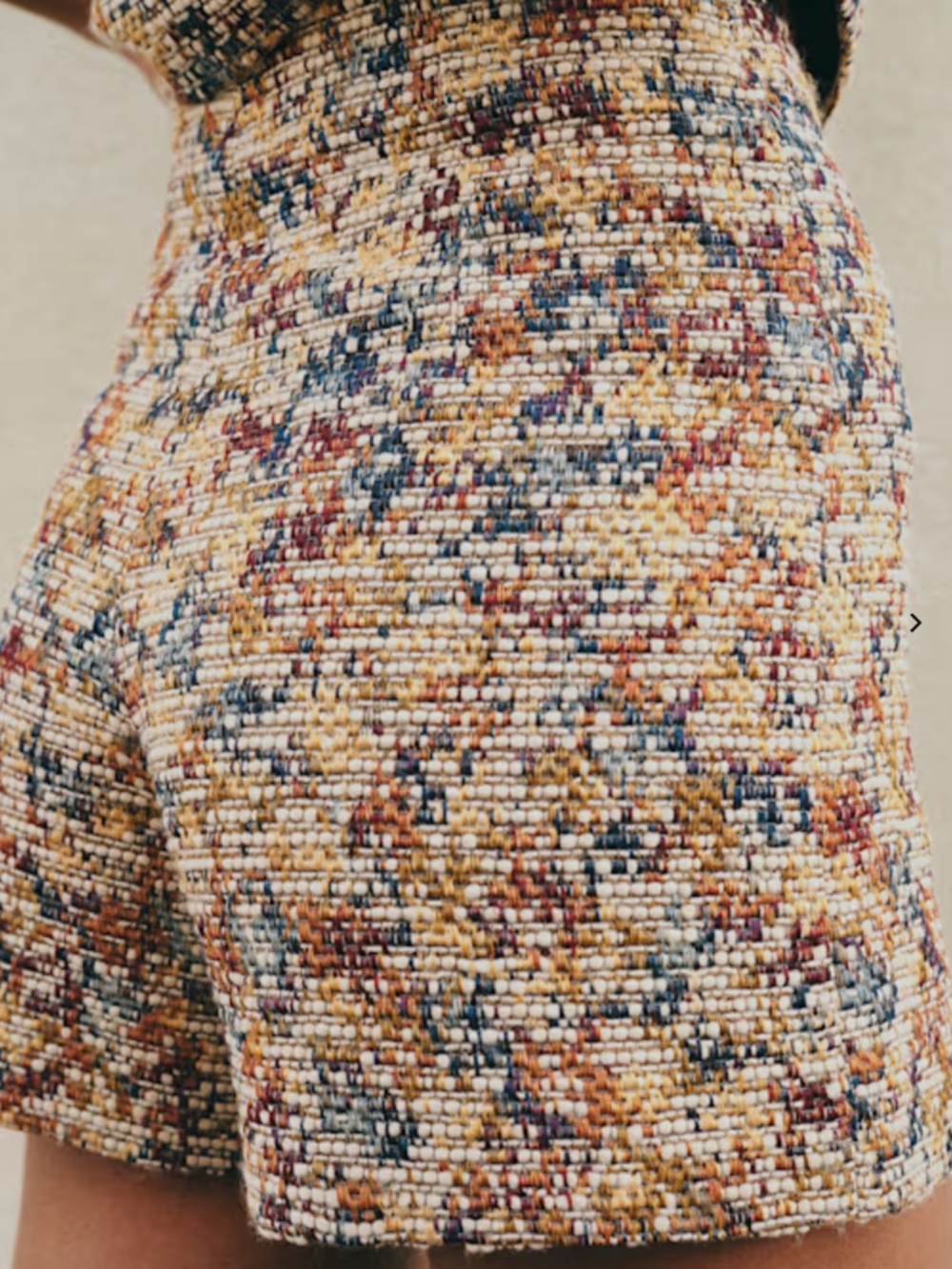 Nick Shorts Jacquard Abstract Ecru Multicolor - Size 34